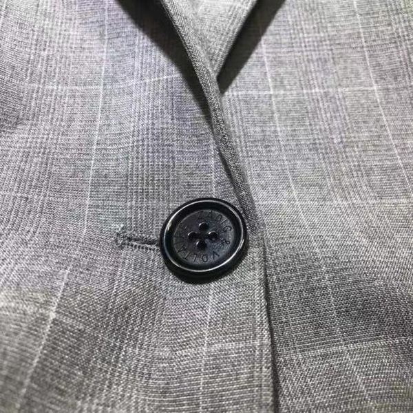 women's suits & blazers 2021 plaid gray temperament commuter cotton suit, White;black
women's suits & blazers 2021 plaid gray temperament commuter cotton suit, White;black