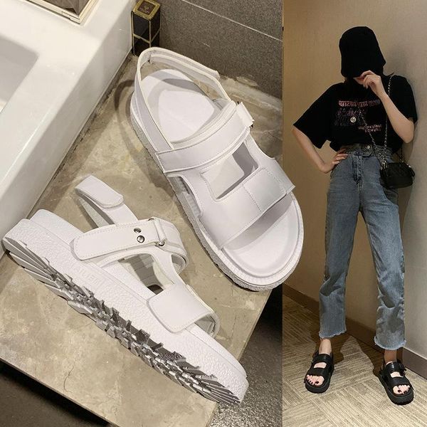 sandals head color magic sticker casual style women's round, Black
sandals head color magic sticker casual style women's round, Black