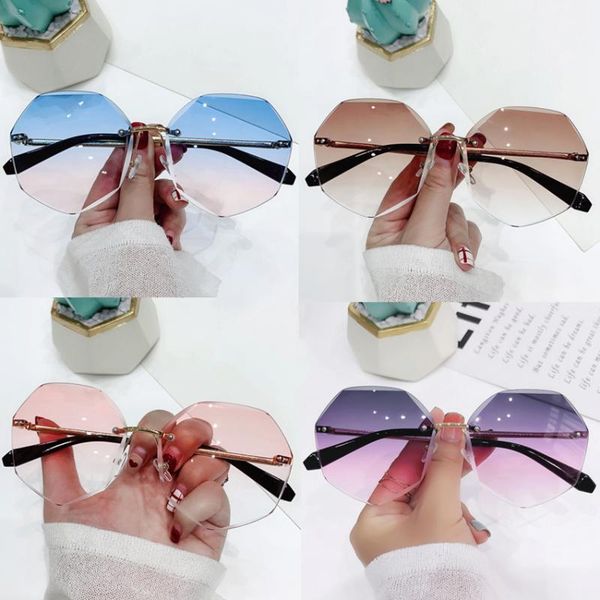 sunglasses rimless polygonal women's design fashion trend night vision eyewear alloy classic designer shades uv400, White;black
sunglasses rimless polygonal women's design fashion trend night vision eyewear alloy classic designer shades uv400, White;black