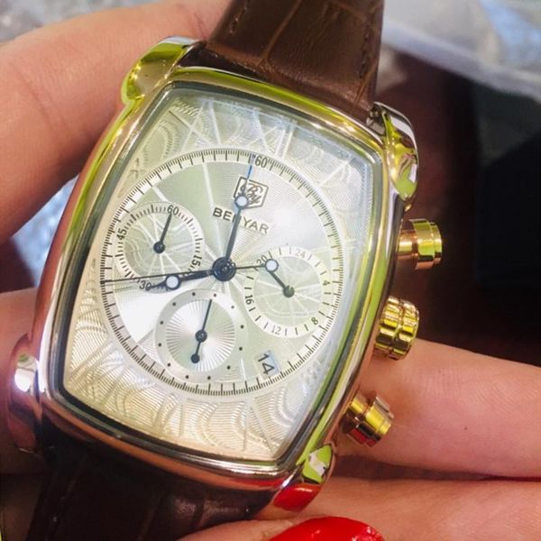 wristwatches benyar sports military men watches 2021 man chronograph quartz-watch leather army male clock relogio masculino, Slivery;brown
wristwatches benyar sports military men watches 2021 man chronograph quartz-watch leather army male clock relogio masculino, Slivery;brown