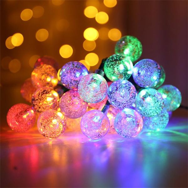 strings outdoor solar bubble ball lamp power crystal string fairy lights garland garden courtyard christmas decoration light 30 led #40
strings outdoor solar bubble ball lamp power crystal string fairy lights garland garden courtyard christmas decoration light 30 led #40