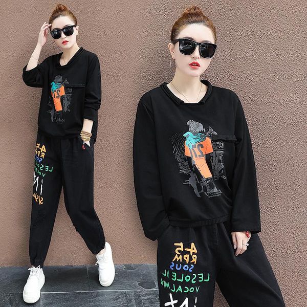 women's two piece pants trendy set sweat suit women tracksuit loose t shirt long sleeve streetwear korean harakuju outfits jogger 2 pcs, White
women's two piece pants trendy set sweat suit women tracksuit loose t shirt long sleeve streetwear korean harakuju outfits jogger 2 pcs, White