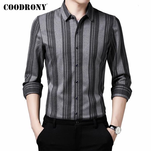 men's casual shirts coodrony brand spring autumn arrival business slim long sleeve shirt men fashion striped social dress clothing c618, White;black
men's casual shirts coodrony brand spring autumn arrival business slim long sleeve shirt men fashion striped social dress clothing c618, White;black