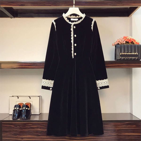 2021 spring and autumn new large size women's fat sister french hepburn temperament cover belly show thin dress, Black;gray
2021 spring and autumn new large size women's fat sister french hepburn temperament cover belly show thin dress, Black;gray