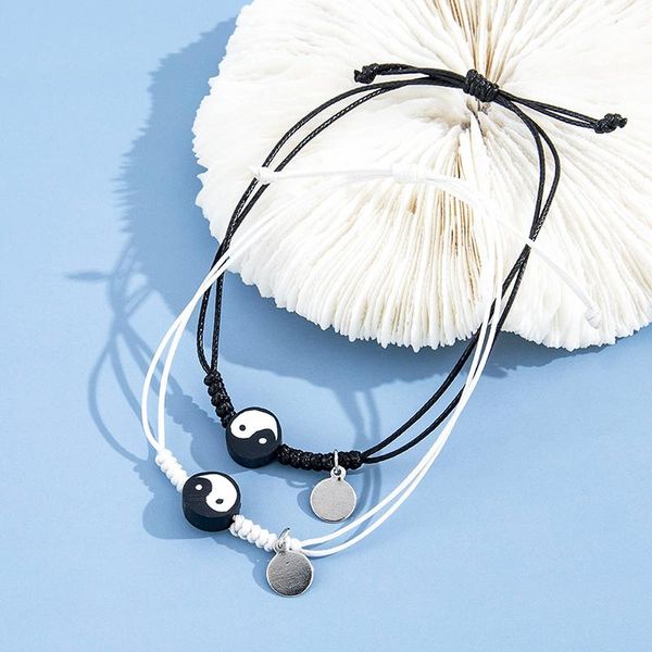 charm bracelets 2pcs valentine tai chi yin yang bagua braslet handmade braided string braclet adjustable matching couple brazalete, Golden;silver
charm bracelets 2pcs valentine tai chi yin yang bagua braslet handmade braided string braclet adjustable matching couple brazalete, Golden;silver