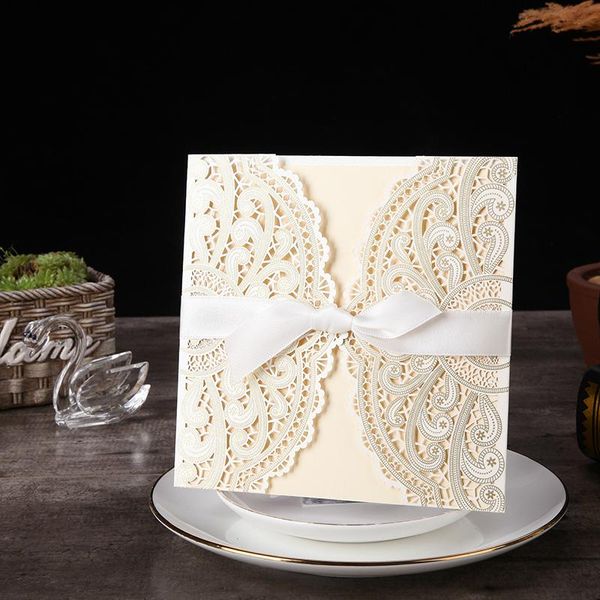 greeting cards 10pcs/lot ivory laser cut elegant wedding invitations card lace custom with ribbon birthday party supplies
greeting cards 10pcs/lot ivory laser cut elegant wedding invitations card lace custom with ribbon birthday party supplies