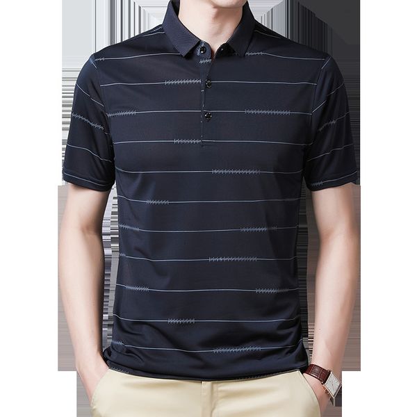 2021 new summer t shirt men short sleeved striped breathable anti-wrinkle t-shirt for maleturn-down collar mens clothing a9gy, White;black
2021 new summer t shirt men short sleeved striped breathable anti-wrinkle t-shirt for maleturn-down collar mens clothing a9gy, White;black