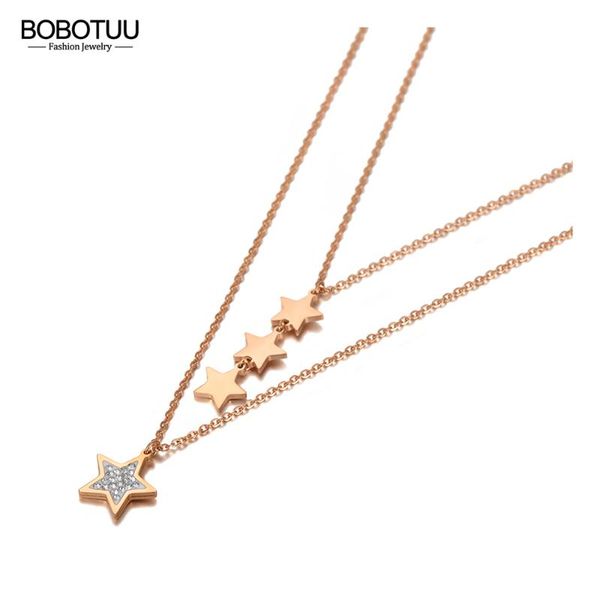 chokers bobotuu bohemia double layer cz crystal star charm pendant necklaces for women stainless steel summer choker necklace bn20213, Golden;silver
chokers bobotuu bohemia double layer cz crystal star charm pendant necklaces for women stainless steel summer choker necklace bn20213, Golden;silver