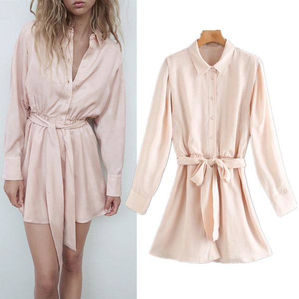 New Satin 2021 Shirt Women Vintage Long Sleeves Pleated Cuffs Short Dress Fashion Elastic Waist Tied Belt Button Dresses Xk4z SARU, Black;gray
New Satin 2021 Shirt Women Vintage Long Sleeves Pleated Cuffs Short Dress Fashion Elastic Waist Tied Belt Button Dresses Xk4z SARU, Black;gray