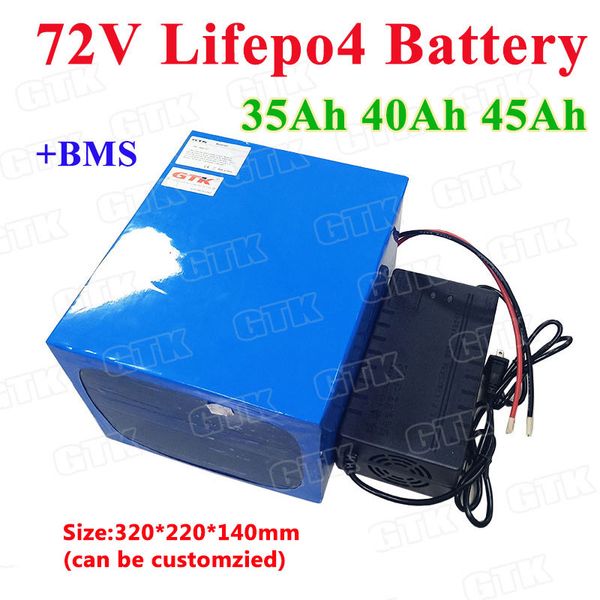 gtk lifepo4 72v 35ah 40ah 45ah lithium battery with bms 24s for 6000w motocycle/golf cart/sightseeing bus+5a charger
gtk lifepo4 72v 35ah 40ah 45ah lithium battery with bms 24s for 6000w motocycle/golf cart/sightseeing bus+5a charger