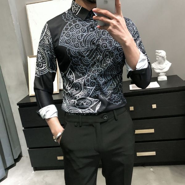 2021 design of men's thin print streetwear shirts long sleeve formal business dress social party male tuxedo suyq, White;black
2021 design of men's thin print streetwear shirts long sleeve formal business dress social party male tuxedo suyq, White;black