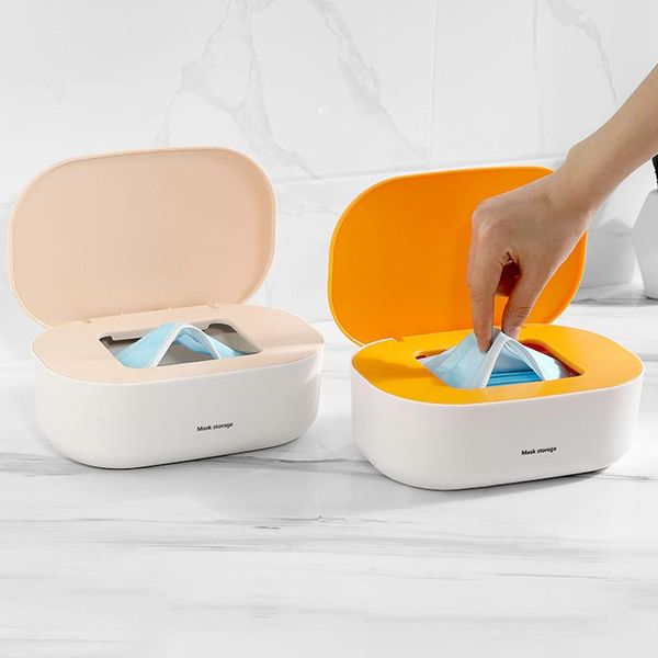 tissue boxes & napkins multifunctional dust-proof wet box with lid, deskcoffee container case for office home decoration