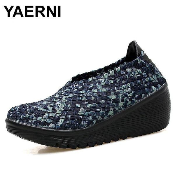 yaerni fashion woven shoes women breathable high increase women casual shoes summer sandals slip on lady loafers female footwear, Black
yaerni fashion woven shoes women breathable high increase women casual shoes summer sandals slip on lady loafers female footwear, Black