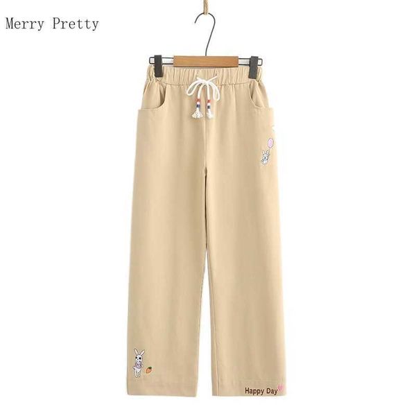 cartoon rabbit embroidery straight casual women pants cotton trousers summer elastic waist korean ladies pockets bottom 210526, Black;white
cartoon rabbit embroidery straight casual women pants cotton trousers summer elastic waist korean ladies pockets bottom 210526, Black;white