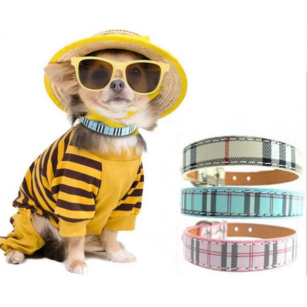 classic plaid pu leather dog collar for small dogs rhinestone bones dog tag accessories leash pet supplies cat collar
classic plaid pu leather dog collar for small dogs rhinestone bones dog tag accessories leash pet supplies cat collar