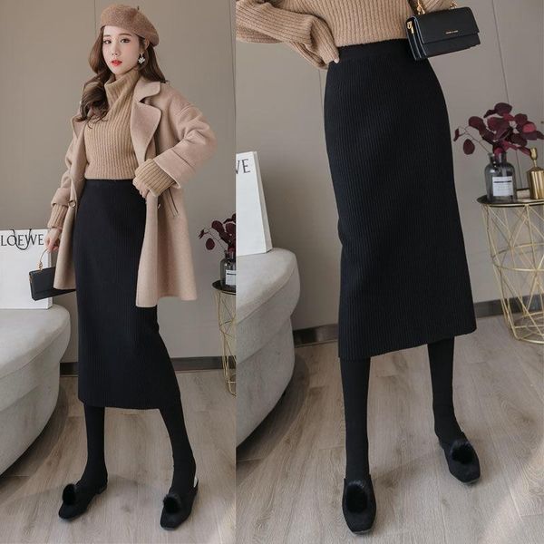 skirts autumn and winter women's knitted wool skirt not slit a- line long woman faldas jupe, Black
skirts autumn and winter women's knitted wool skirt not slit a- line long woman faldas jupe, Black