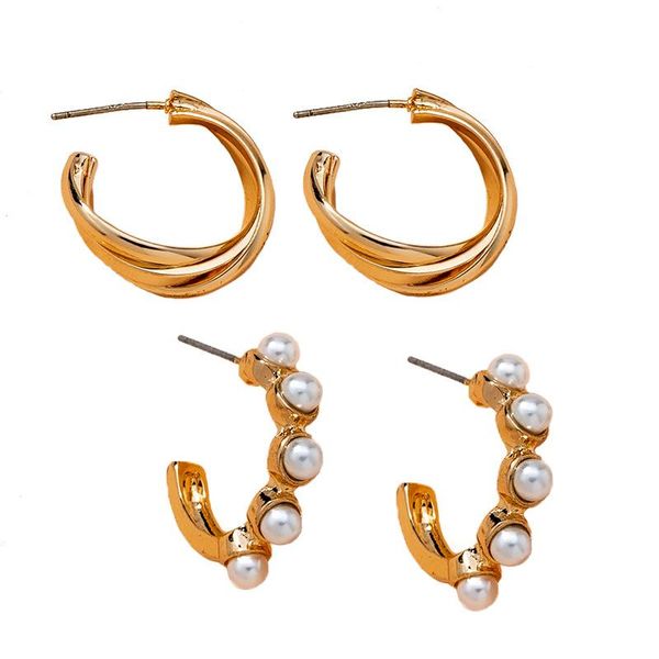 hoop & huggie minimalist multi-ring winding earrings imitation pearl for women small wedding party jewelry, Golden;silver
hoop & huggie minimalist multi-ring winding earrings imitation pearl for women small wedding party jewelry, Golden;silver