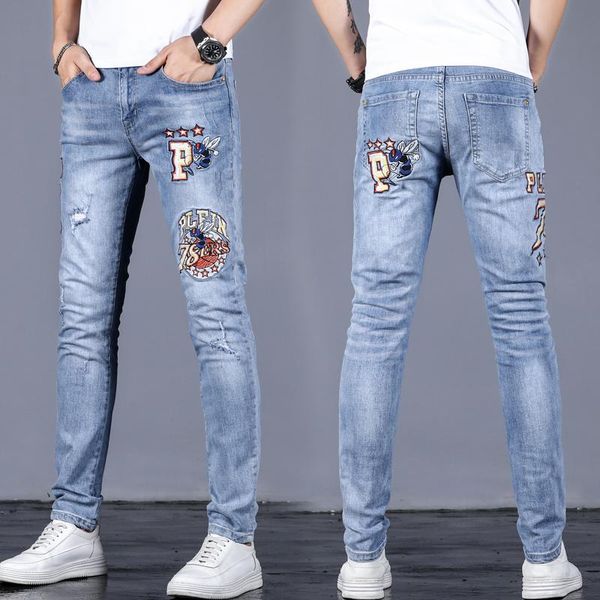 men's jeans ants mens embroidery destroyed patch fashion men hip hop trousers male blue skinny casual stretch cotton denim pants
men's jeans ants mens embroidery destroyed patch fashion men hip hop trousers male blue skinny casual stretch cotton denim pants