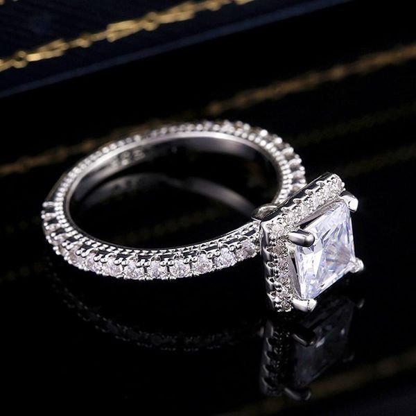 wedding rings caoshi brilliant princess cut crystal engagement for women silver color full paved zirconia fashion jewelry gifts, Slivery;golden
wedding rings caoshi brilliant princess cut crystal engagement for women silver color full paved zirconia fashion jewelry gifts, Slivery;golden