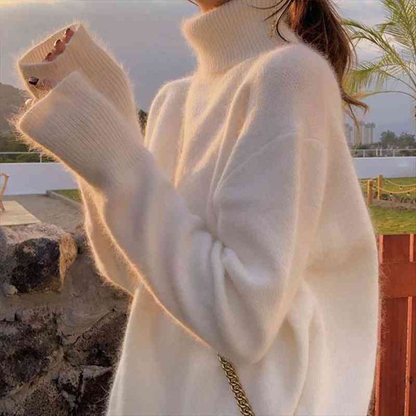 3color mohair thicken turtleneck womens sweaters autumn winter sweet fashion soft long sleeve casual solid pullovers knit femme, White;black
3color mohair thicken turtleneck womens sweaters autumn winter sweet fashion soft long sleeve casual solid pullovers knit femme, White;black