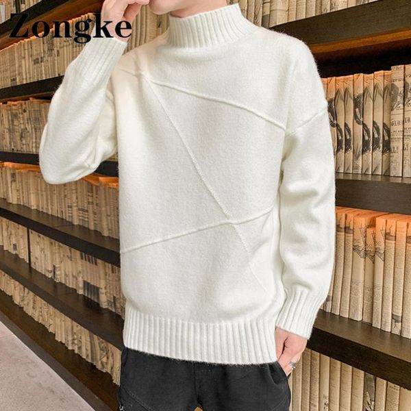 men's sweaters zongke harajuku mock neck sweater mens jumpers for men vintage clothing -2xl 2021 autumn winter arrivals, White;black
men's sweaters zongke harajuku mock neck sweater mens jumpers for men vintage clothing -2xl 2021 autumn winter arrivals, White;black