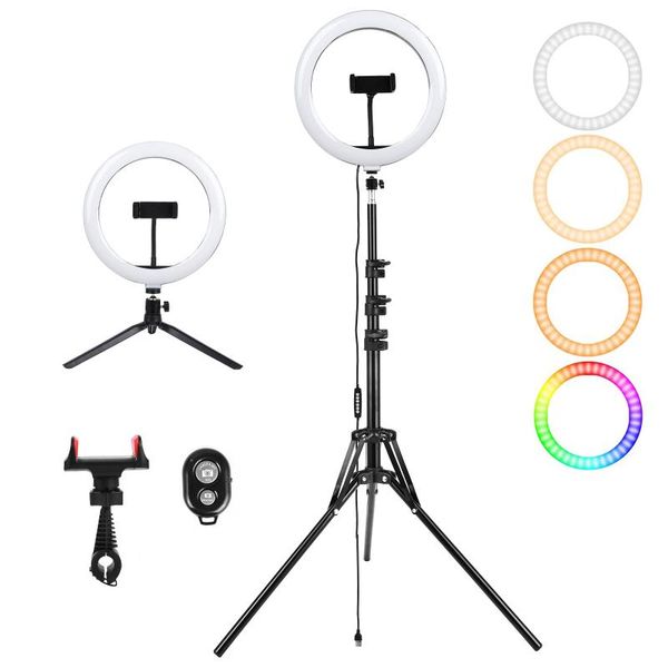 tripods andoer 10 inch rgb ring light led pography lamp dimmable usb with stand tripod ballhead remote shutter for live vlog
tripods andoer 10 inch rgb ring light led pography lamp dimmable usb with stand tripod ballhead remote shutter for live vlog