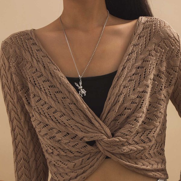 fashion jewelry, personality creativity, long clavicle alloy neck chain, simple and fresh rabbit necklace, Silver
fashion jewelry, personality creativity, long clavicle alloy neck chain, simple and fresh rabbit necklace, Silver