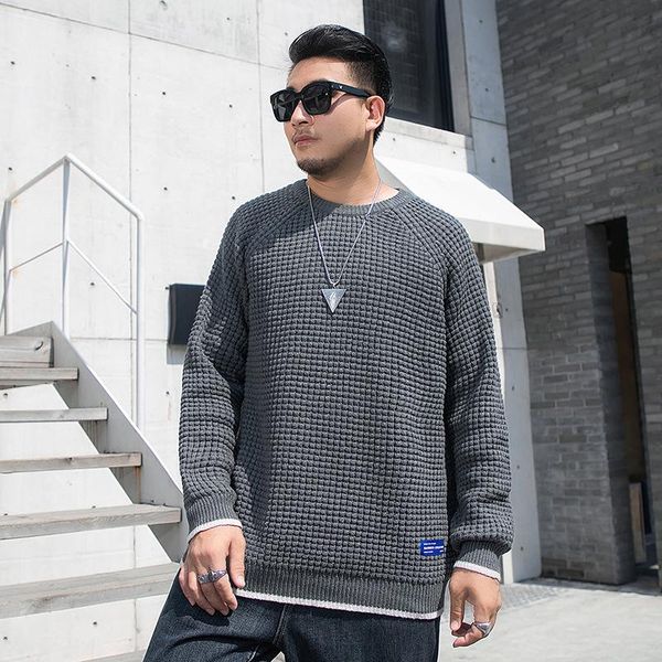 men's sweaters m611 luxury men waffle knitted sweater simple fashion loose casual patchwork solid-color knitwear pullovers, White;black
men's sweaters m611 luxury men waffle knitted sweater simple fashion loose casual patchwork solid-color knitwear pullovers, White;black