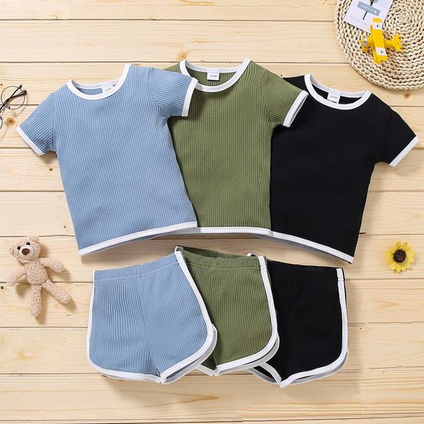 clothing sets ribbed knitted short sleeve t-shirts shorts 2pcs kids tracksuits cotton casual summer born baby boys girls outfits suit, White
clothing sets ribbed knitted short sleeve t-shirts shorts 2pcs kids tracksuits cotton casual summer born baby boys girls outfits suit, White