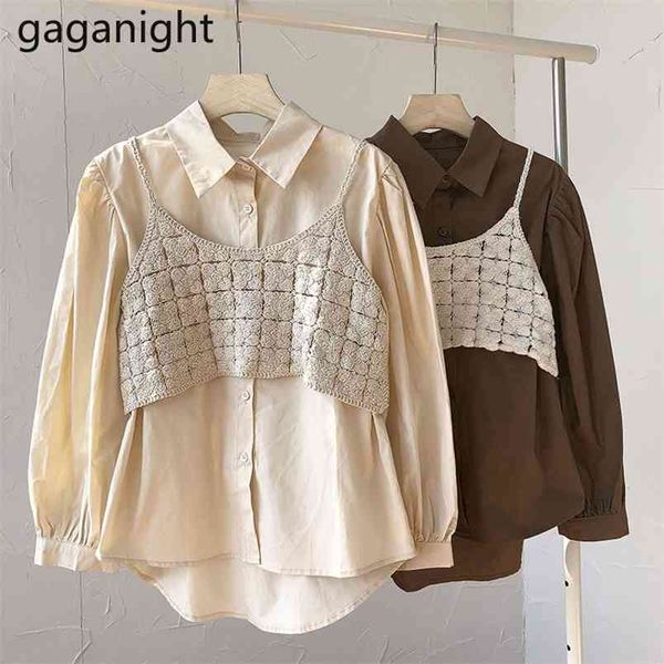 spring vintage two-pieces turn-down collar women blouses solid long sleeve shirts outside short flower vest 210601, White
spring vintage two-pieces turn-down collar women blouses solid long sleeve shirts outside short flower vest 210601, White