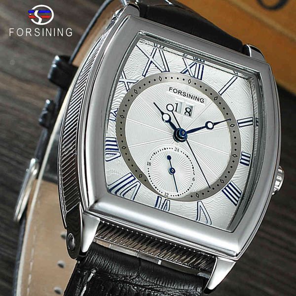 fusing brand men new design tonneau shape trendy automatic self-crossing popular clock with real leather tape, Slivery;brown
fusing brand men new design tonneau shape trendy automatic self-crossing popular clock with real leather tape, Slivery;brown