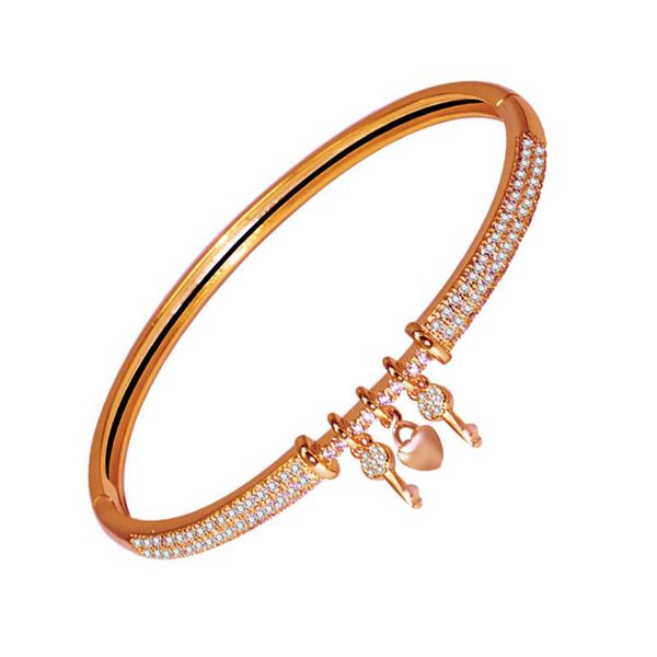 bangle bracelets for women fashion charm luxury gold color natural stones copper metal dubai key with heart full stone designer, Black
bangle bracelets for women fashion charm luxury gold color natural stones copper metal dubai key with heart full stone designer, Black