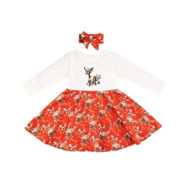 girl's dresses 1-6y toddler kids baby girl long sleeve deer print patchwork a-line christmas xmas clothes, Red;yellow
girl's dresses 1-6y toddler kids baby girl long sleeve deer print patchwork a-line christmas xmas clothes, Red;yellow