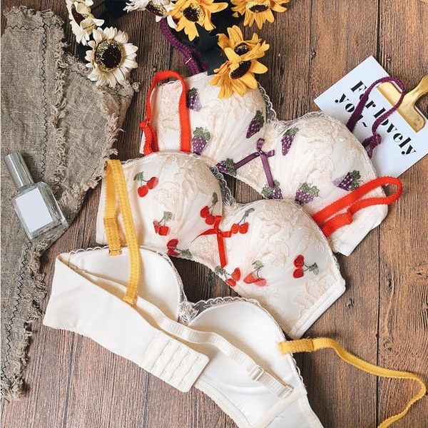 bras sets women push up bra set adjusted wire fruit print 1/2 cup strap chic stretchable bralette 2021, Red;black
bras sets women push up bra set adjusted wire fruit print 1/2 cup strap chic stretchable bralette 2021, Red;black