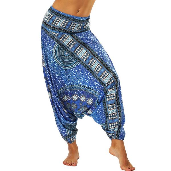 womens bohemian yoga pants hippy harem smocked waist trousers flowy beach pants, White;red
womens bohemian yoga pants hippy harem smocked waist trousers flowy beach pants, White;red