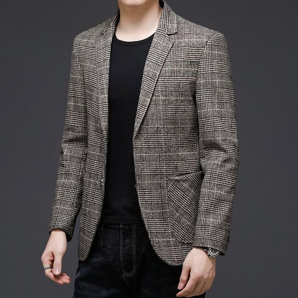men's suits & blazers stllts style grade classic brand casual fashion slim fit men tweed jacket business plaid blazer coats mens clothe, White;black
men's suits & blazers stllts style grade classic brand casual fashion slim fit men tweed jacket business plaid blazer coats mens clothe, White;black