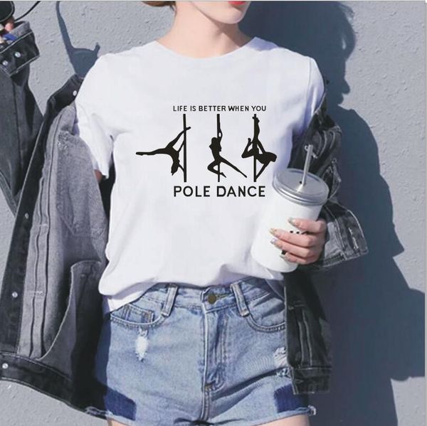 women's t-shirt pole dance pattern print fashion summer black white pink tee shirt femme outdoor harajuku cotton t-shirts
women's t-shirt pole dance pattern print fashion summer black white pink tee shirt femme outdoor harajuku cotton t-shirts