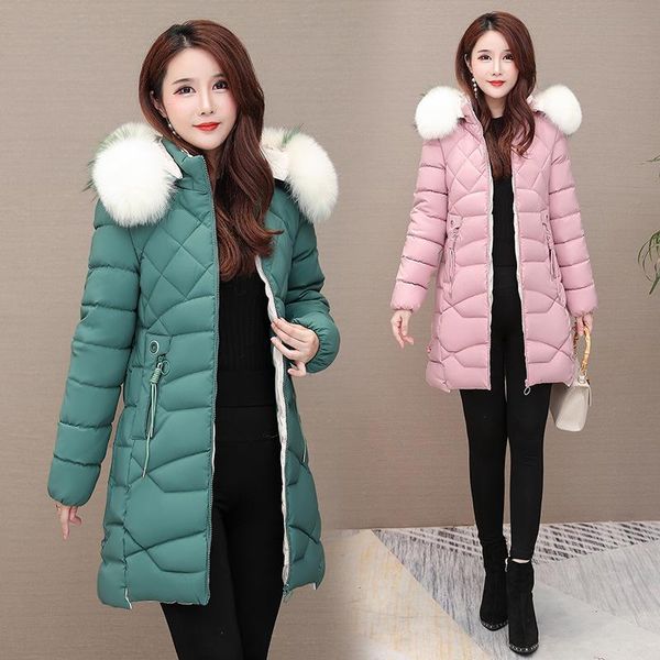 women's down & parkas winter coat fur collar slim fashion was thin cotton jacket long thicker, Black
women's down & parkas winter coat fur collar slim fashion was thin cotton jacket long thicker, Black