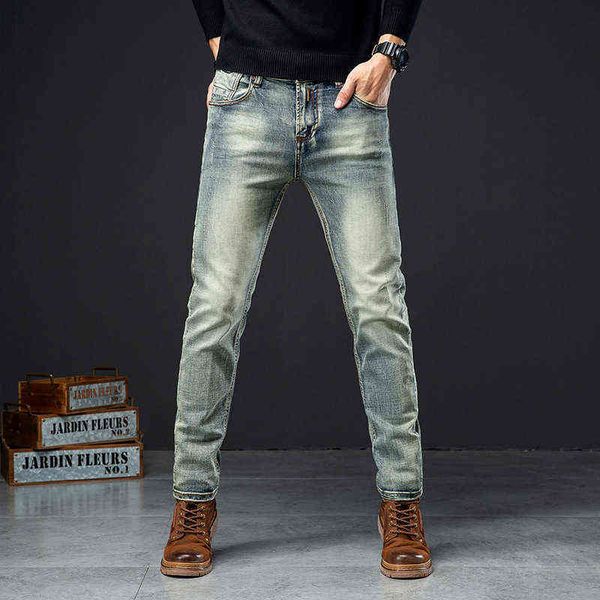 men's jeans 2021 autumn winter korean fashion slim fit straight elastic small leg jeans men's, Blue
men's jeans 2021 autumn winter korean fashion slim fit straight elastic small leg jeans men's, Blue