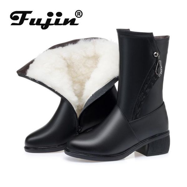boots fujin wool women snow warm genuine leather leisure fashion fur shoes plush platform for winter, Black
boots fujin wool women snow warm genuine leather leisure fashion fur shoes plush platform for winter, Black
