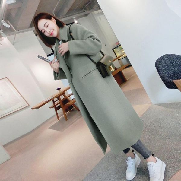 women's wool & blends single one button women long blazer jacket spring autumn 2021 slim outwear elegant overcoat suits coat female, Black
women's wool & blends single one button women long blazer jacket spring autumn 2021 slim outwear elegant overcoat suits coat female, Black