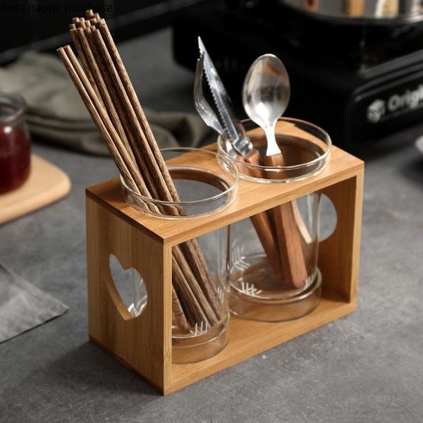 storage bottles & jars glass chopsticks tube double cylinder drain tank chopstick holder household tableware fork and spoon kitchen supplies 
storage bottles & jars glass chopsticks tube double cylinder drain tank chopstick holder household tableware fork and spoon kitchen supplies