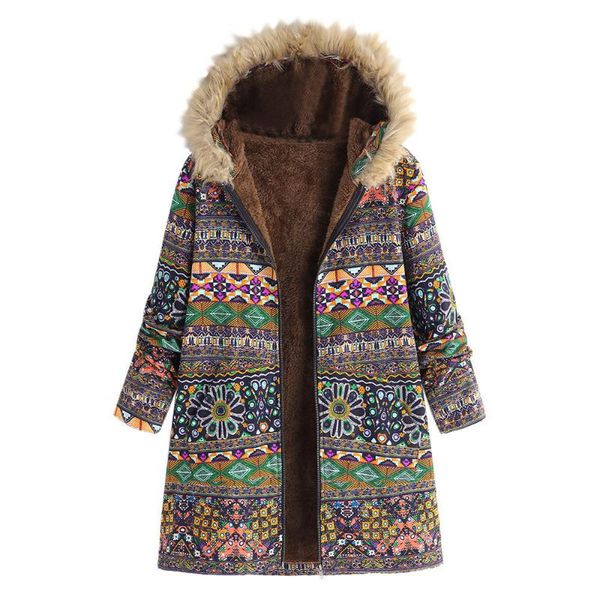 women's wool & blends winter woman coat womens warm outwear retro geometry print hooded pockets vintage oversize coats feminine, Black
women's wool & blends winter woman coat womens warm outwear retro geometry print hooded pockets vintage oversize coats feminine, Black