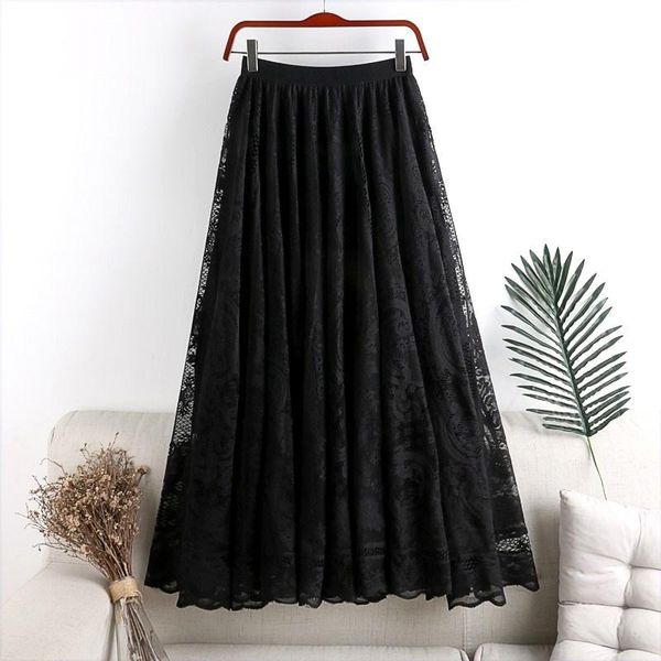 skirts peonfly spring summer elegant lace long skirt women fashion crochet hollow out a line high waist mid-length female ladies, Black
skirts peonfly spring summer elegant lace long skirt women fashion crochet hollow out a line high waist mid-length female ladies, Black