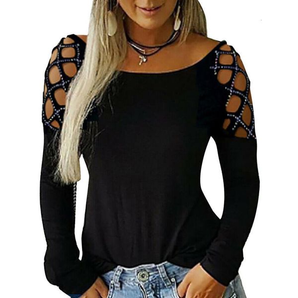 fashion women's spring and autumn ladies long sleeve round neck shirts solid color slim up hollow 2021 female shirts, White
fashion women's spring and autumn ladies long sleeve round neck shirts solid color slim up hollow 2021 female shirts, White