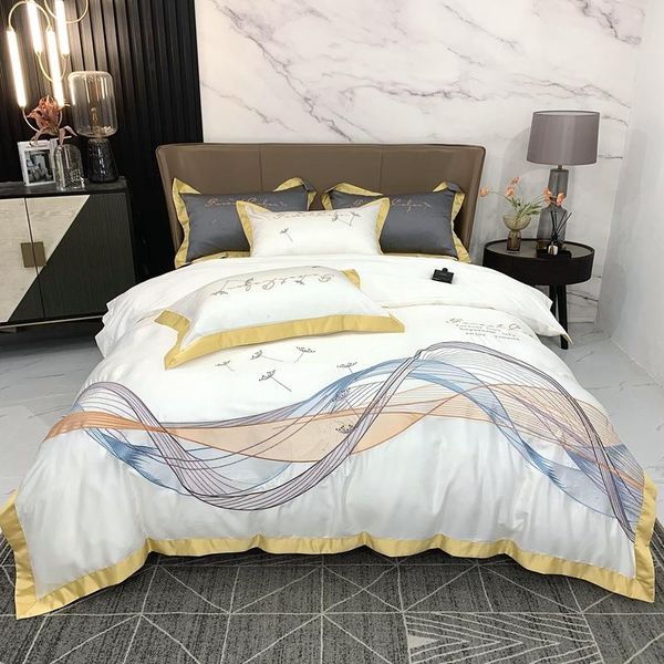 bedding sets luxury white 60s satin cotton royal gold embroidery set duvet cover flat/fitted sheet pillowcases home textiles
bedding sets luxury white 60s satin cotton royal gold embroidery set duvet cover flat/fitted sheet pillowcases home textiles