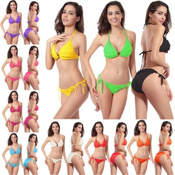 beach with chest pad bikini sets womens solid color swimwear fashion trend gather chest bras briefs split bikini swimsuit summer female, White;black
beach with chest pad bikini sets womens solid color swimwear fashion trend gather chest bras briefs split bikini swimsuit summer female, White;black