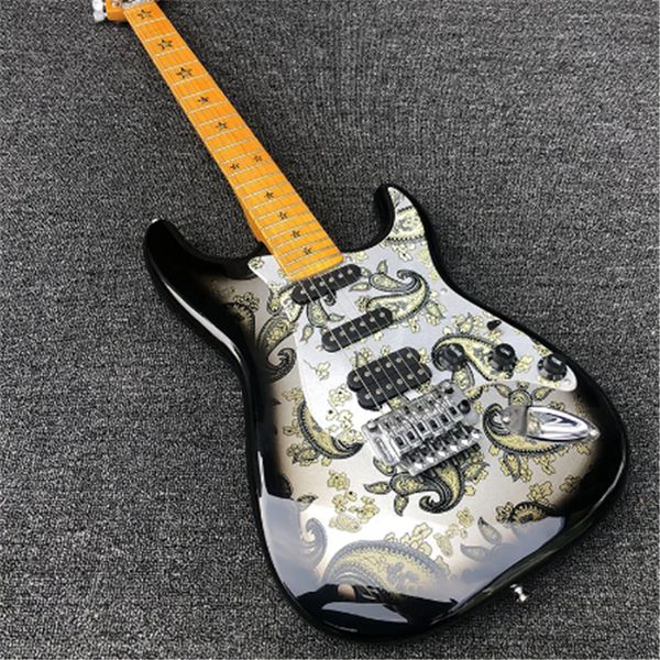 double-sided stickers st electric guitar,fingerboard inlaid with five stars,double-shaking vibrato bridge, shipping guitar
double-sided stickers st electric guitar,fingerboard inlaid with five stars,double-shaking vibrato bridge, shipping guitar