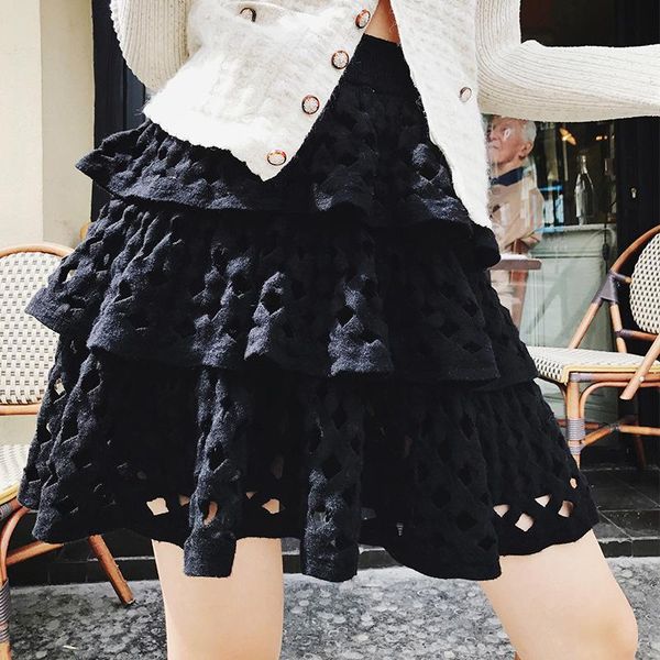 skirts to gladself female 2021 designer spring fashion casual autumn high waist holow out knitwear layer mini skirt for women, Black
skirts to gladself female 2021 designer spring fashion casual autumn high waist holow out knitwear layer mini skirt for women, Black