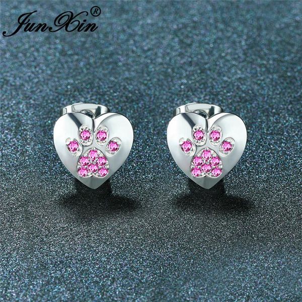 stud cute animal bear cat dog earrings for women men 925 silver color green pink purple zircon heart earring wedding jewelry, Golden;silver
stud cute animal bear cat dog earrings for women men 925 silver color green pink purple zircon heart earring wedding jewelry, Golden;silver